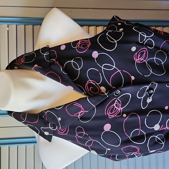 Scarlett Black Sleeveless Dress with Pink Ribbon - Picture 3 of 12